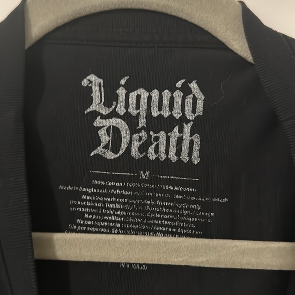 Liquid Death Limited Edition Cropped Tee - Black & Pink - Picture 4 of 4